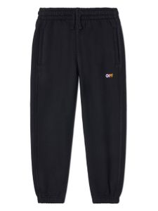 Off-White Kids pantalon de jogging en coton à rayures - Noir