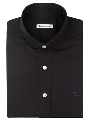 BLIARI - Katoen Stretch heren overhemd zwart - Reso 7