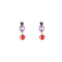 Day&Eve Oorbel Small Stone Dangle Rainbow | Goud Day&Eve Oorbel Small Stone Dangle Rainbow | Goud