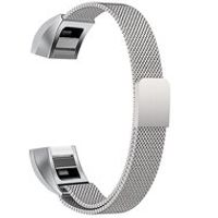 FitBit Alta HR Milanese bandje - Maat: Large - Zilver