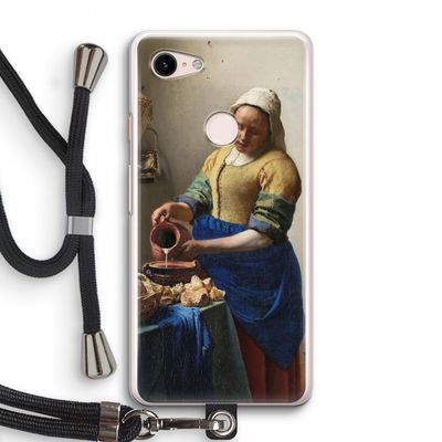 The Milkmaid: Pixel 3 Transparant Hoesje met koord