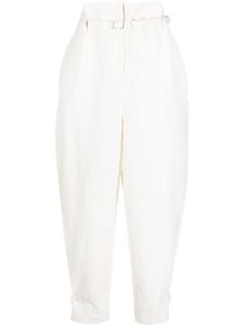 Stella McCartney pantalon cigarette à taille haute - Blanc