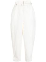 Stella McCartney pantalon cigarette à taille haute - Blanc