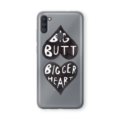 Big butt bigger heart: Samsung Galaxy A11 Transparant Hoesje