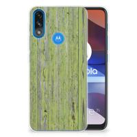 Motorola Moto E7/E7i Power | Bumper Hoesje | Green Wood