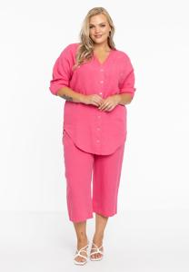 Yoek Driekwart broek taillekoord | Roze | Maat 46/48