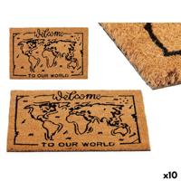 Deurmat Gift Decor World Afgedrukt PVC 100 % PVC Kokosvezel 40 x 2 x 60 cm (10 Stuks)