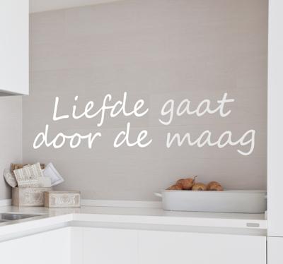 Sticker keuken liefde maag