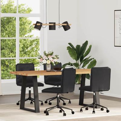 Eetkamerstoelen 4 st kunstleer zwart