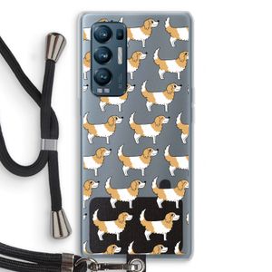 Doggy: Oppo Find X3 Neo Transparant Hoesje met koord