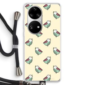 Vogeltjes: Huawei P50 Pro Transparant Hoesje met koord