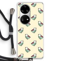 Vogeltjes: Huawei P50 Pro Transparant Hoesje met koord