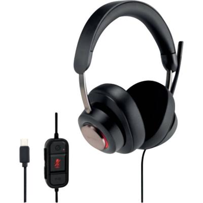 Kensington Over Ear headset Computer Kabel Zwart Noise Cancelling
