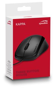 SpeedLink KAPPA Ergonomische muis USB Optisch Zwart 3 Toetsen 1000 dpi Ergonomisch