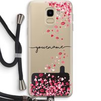 Hartjes en kusjes: Samsung Galaxy J6 (2018) Transparant Hoesje met koord