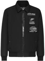 Plein Sport veste bomber à patch logo - Noir