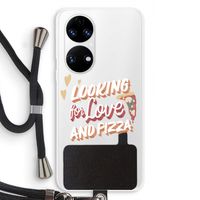 Pizza is the answer: Huawei P50 Transparant Hoesje met koord