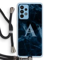 Midnight Marble: Samsung Galaxy A52 Transparant Hoesje met koord