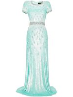 Jenny Packham robe longue Greta à sequins - Vert - thumbnail