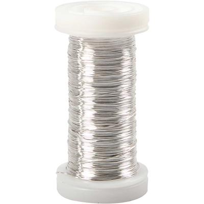 Creativ Company Verzilverd draad, dikte 0,3 mm, verzilverd, 50 gr, 100 m/ 1 rol