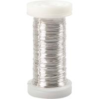 Creativ Company Verzilverd draad, dikte 0,3 mm, verzilverd, 50 gr, 100 m/ 1 rol