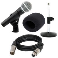 Shure SM58 SE met tafelstatief, kabel en windkap - thumbnail