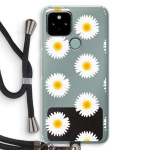 Margrietjes: Pixel 5 Transparant Hoesje met koord