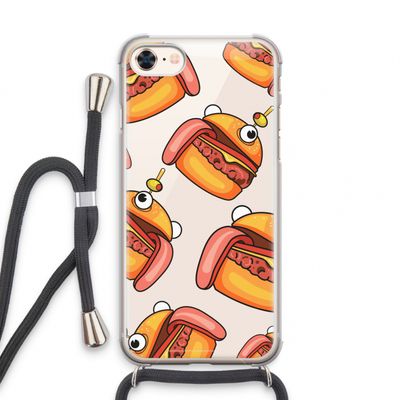 Hamburger: iPhone 8 Transparant Hoesje met koord