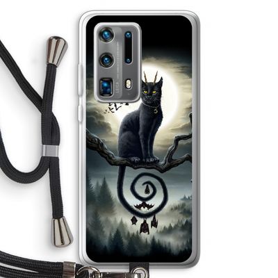 Moonlight Companions: Huawei P40 Pro Plus Transparant Hoesje met koord