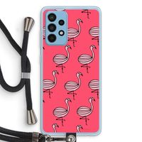 Flamingo: Samsung Galaxy A52 Transparant Hoesje met koord