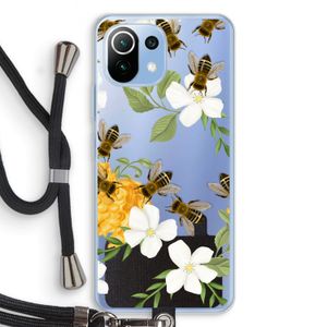 No flowers without bees: Xiaomi Mi 11 Lite Transparant Hoesje met koord