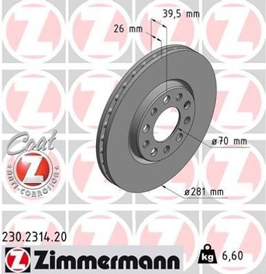 Remschijf Coat Z 230231420