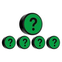 Magneet vraagteken 35mm groen 5 stuks