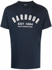 Barbour t-shirt à logo imprimé - Bleu