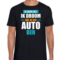 Droom dat ik auto ben fun tekst pyjama shirt zwart voor heren - Grappig slaapshirt / slaap kleding