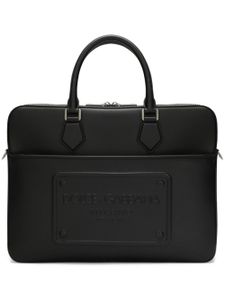 Dolce & Gabbana pochette d'ordinateur à logo embossé - Noir