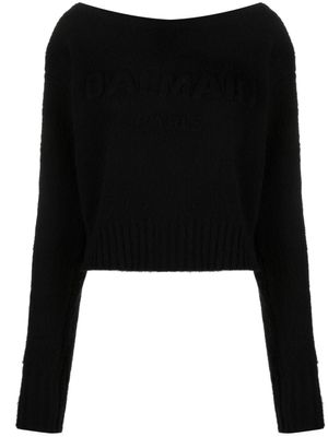 Balmain pull à col bateau - Noir