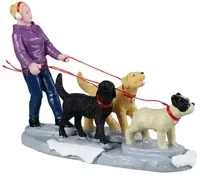 Lemax dog walker kerstdorp figuur type 3 2025
