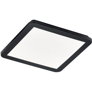 LED Plafondlamp - Badkamerlamp - Trion Camy - Opbouw Vierkant 16W - Spatwaterdicht IP44 - Dimbaar - Warm Wit 3000K - Mat Zwart