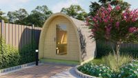 POD sauna Tolva 260x260 cm vurenhout- Boogdak- Hout- Tuindeco