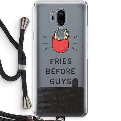 Fries before guys: LG G7 Thinq Transparant Hoesje met koord
