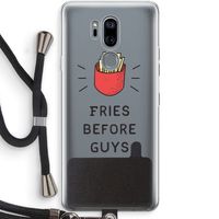 Fries before guys: LG G7 Thinq Transparant Hoesje met koord