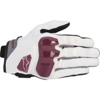 ALPINESTARS Chrome Women's Gloves, Motorhandschoenen zomer, Gebroken Wit-Burgundy