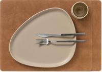 LIND DNA Placemats Nupo - Leer - Nature - 45 x 35 cm - 2 Stuks