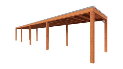 Trendhout Overkapping Palermo 1435x255 cm- Plat dak- Hout- Trendhout