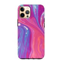 Paarse stroom: iPhone 12 Pro Max Tough Case