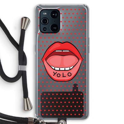 Yolo Denise: Oppo Find X3 Transparant Hoesje met koord