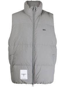 izzue gilet matelassé à patch logo - Gris