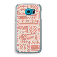 Marrakech Pink: Samsung Galaxy S6 Transparant Hoesje