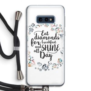 Diamonds: Samsung Galaxy S10e Transparant Hoesje met koord
